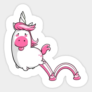 Jumping Unicorn Sticker